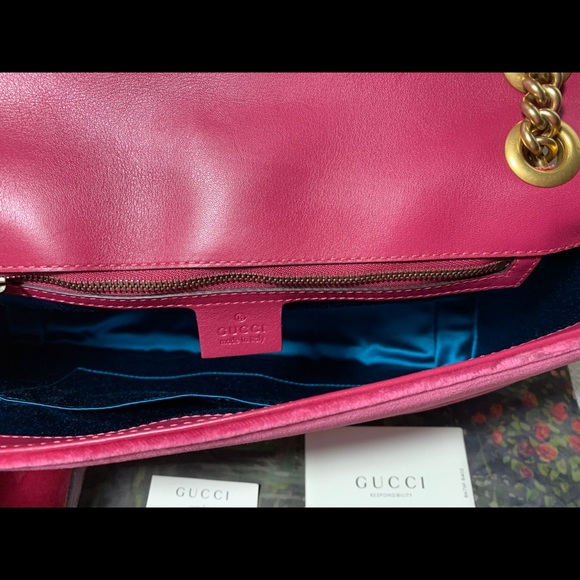 NWT Gucci GG Velvet Marmont Medium Blind for Love - Picture 9 of 12